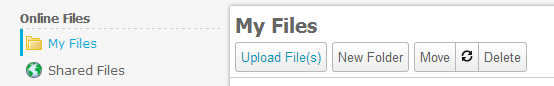 Save private and shared files